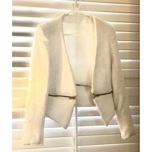 💫 White Tweed Blazer Jacket
